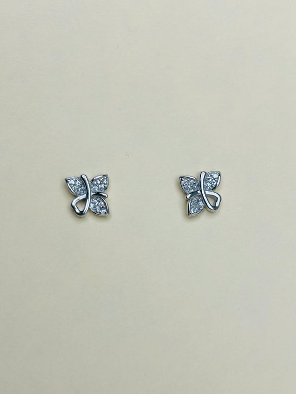 Silvery Butterfly Earing (Made in 925 Silver)