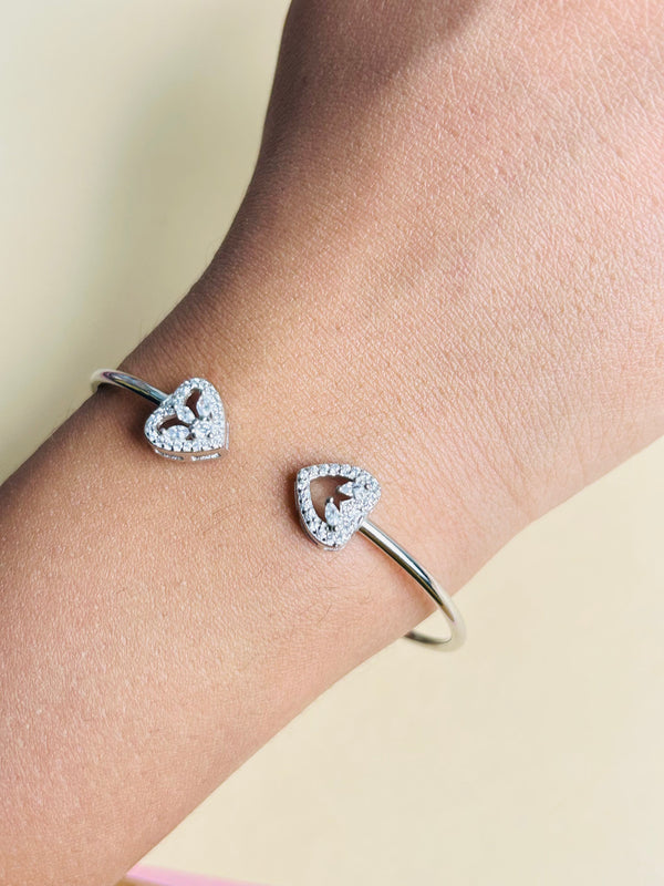 Twin Heart  Bracelet (Made in 925 Silver)