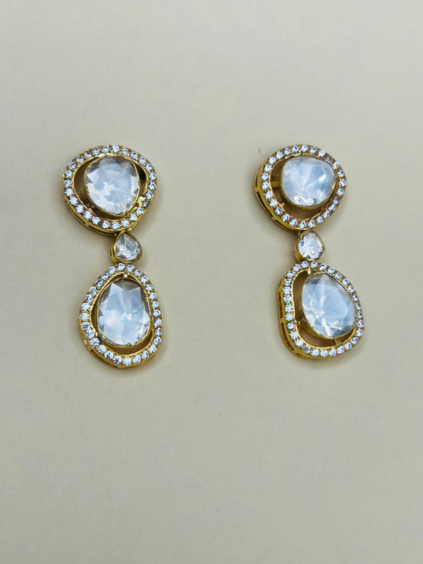 Stunning Kundan Dazzling Earring (Made in 925 Silver)